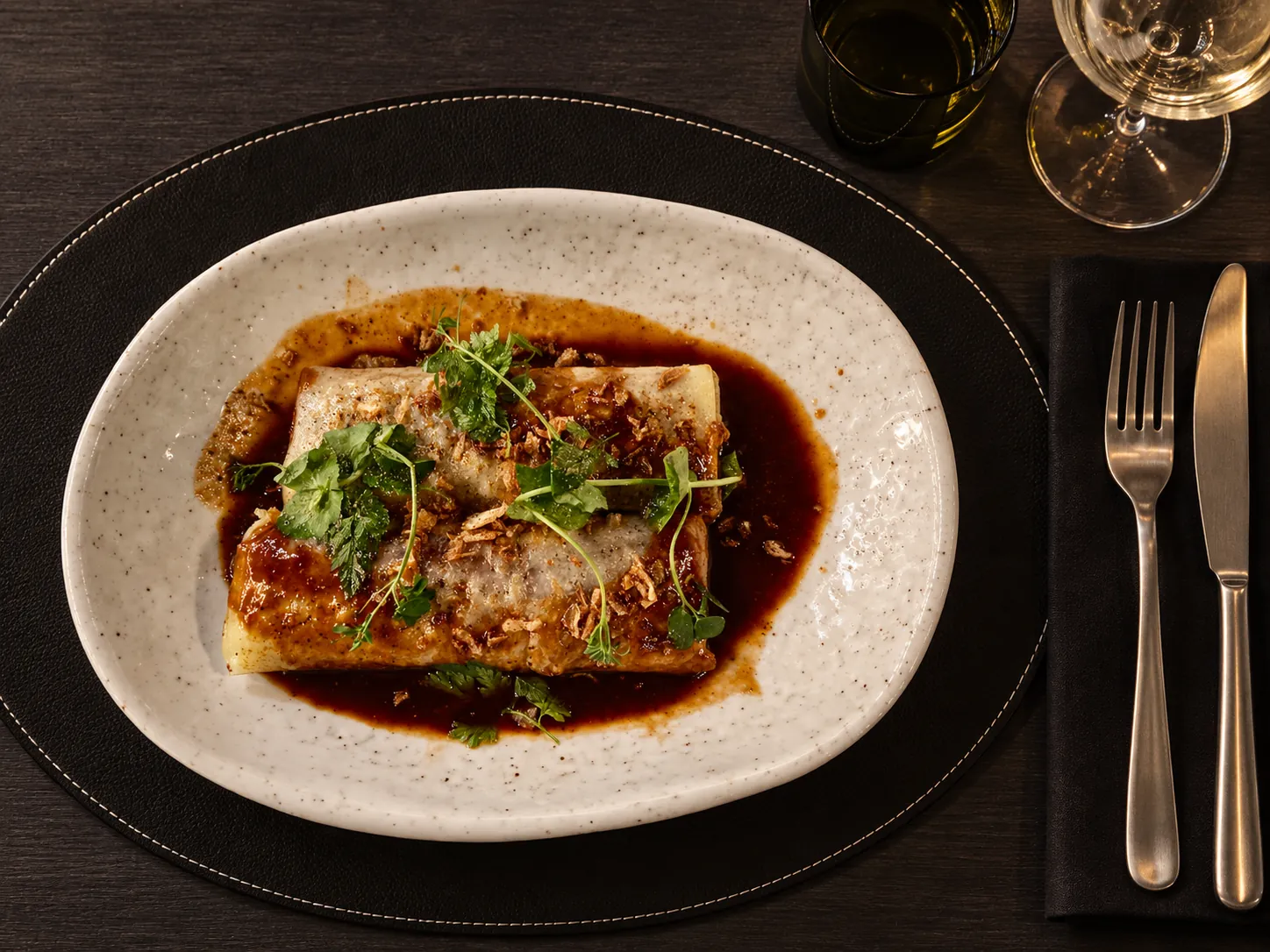 Cannelloni de joues de veau braisées, brasserie Poline